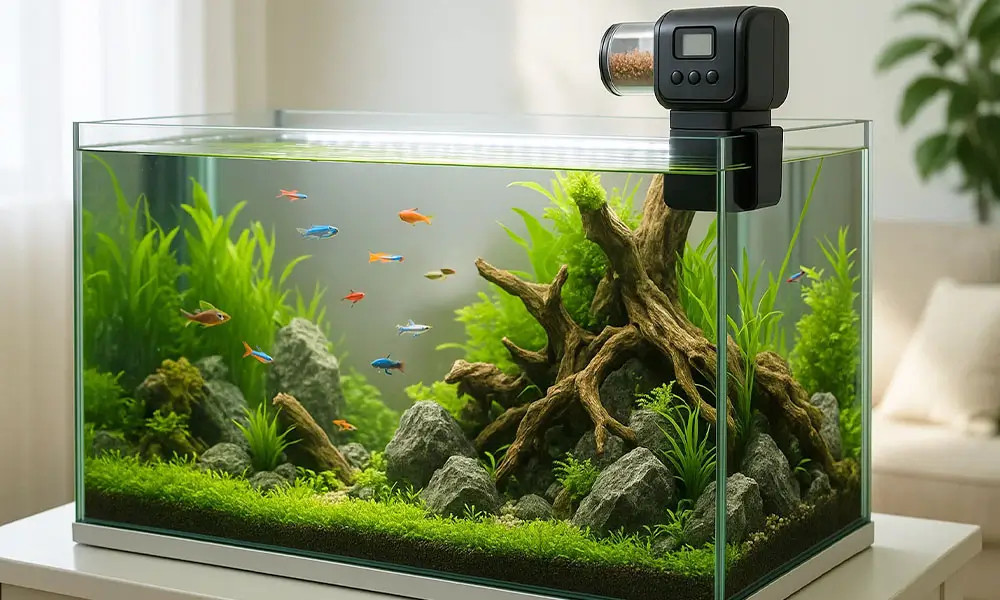 distributeur nourriture bis 1000x600 Distributeur de nourriture aquarium