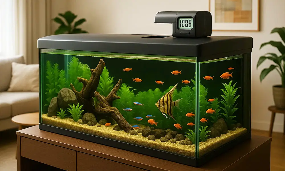 distributeur nourriture quint 1000x600 Aquarium Parfait Distributeur de nourriture aquarium
