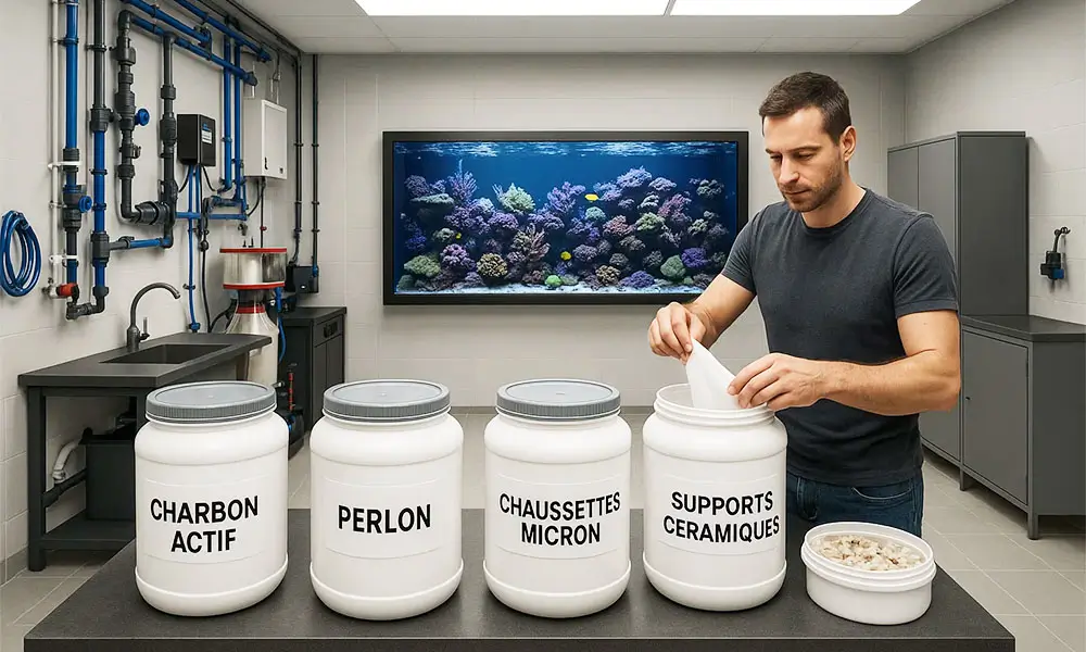 Accessoires de filtration aquarium eau de mer