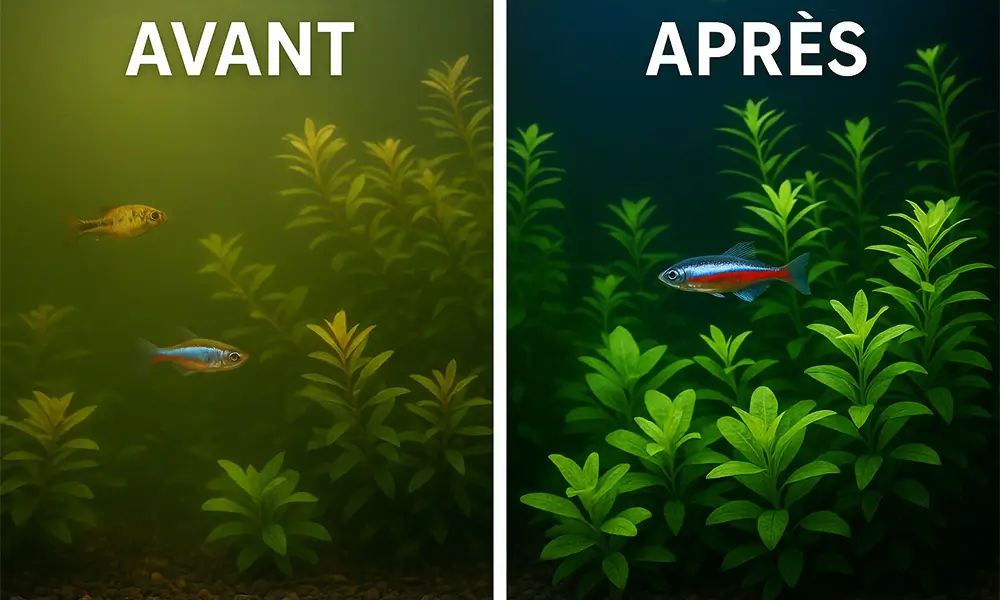 changement d'eau aquarium