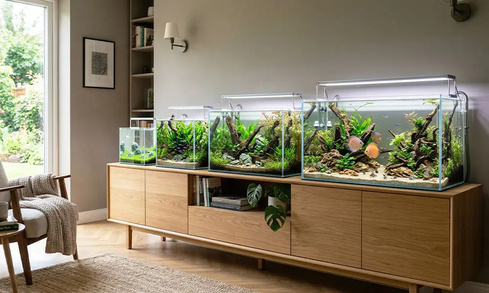comparatif volume aquarium debutant