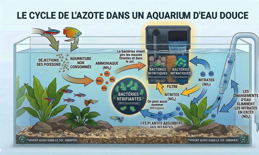 cycle azote aquarium eau douce