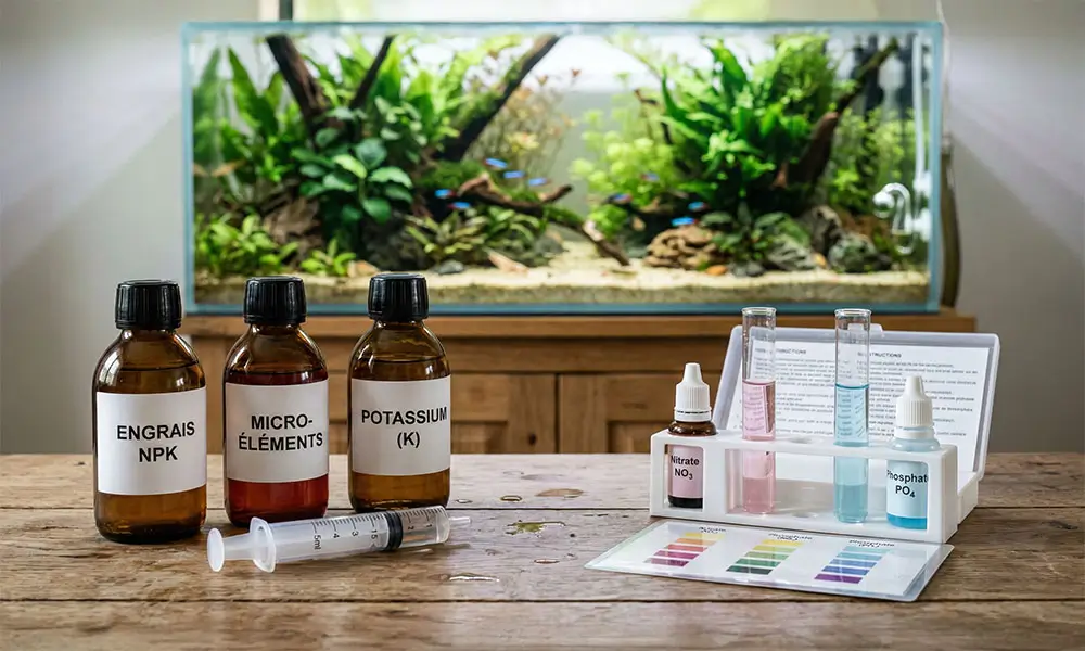 engrais liquide et tests pour aquarium planté Aquarium Parfait