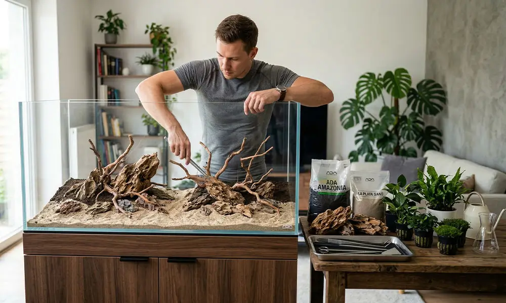 mise-en-place-decor-racines-aquarium-eau-douce mise-en-place-decor-aquarium-eau-douce