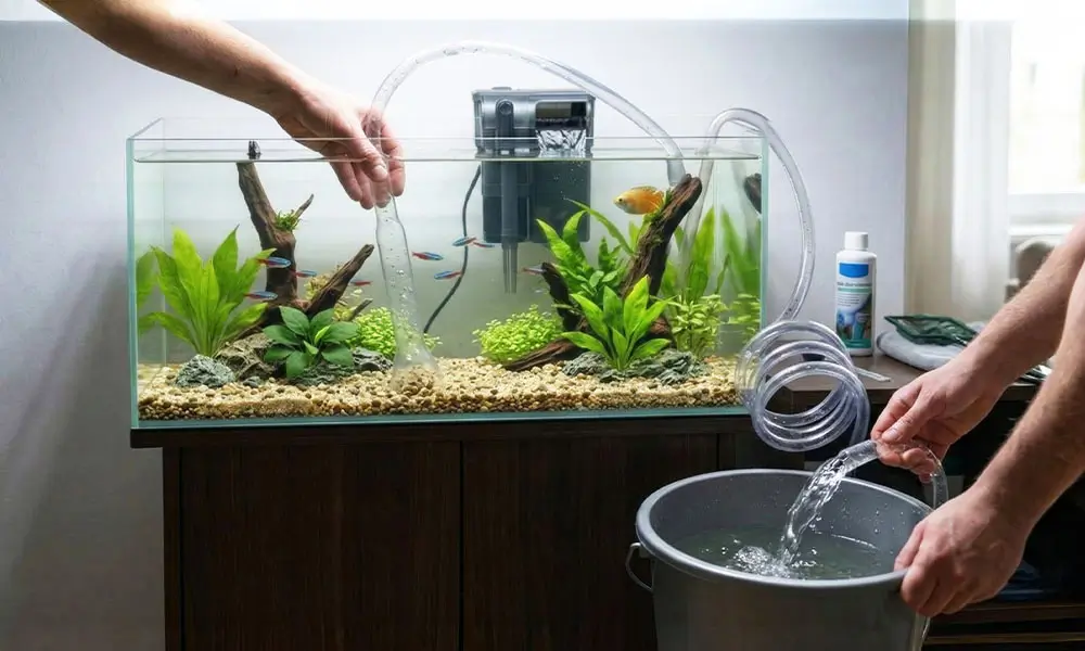 siphonnage aquarium changement eau changement d'eau aquarium eau douce